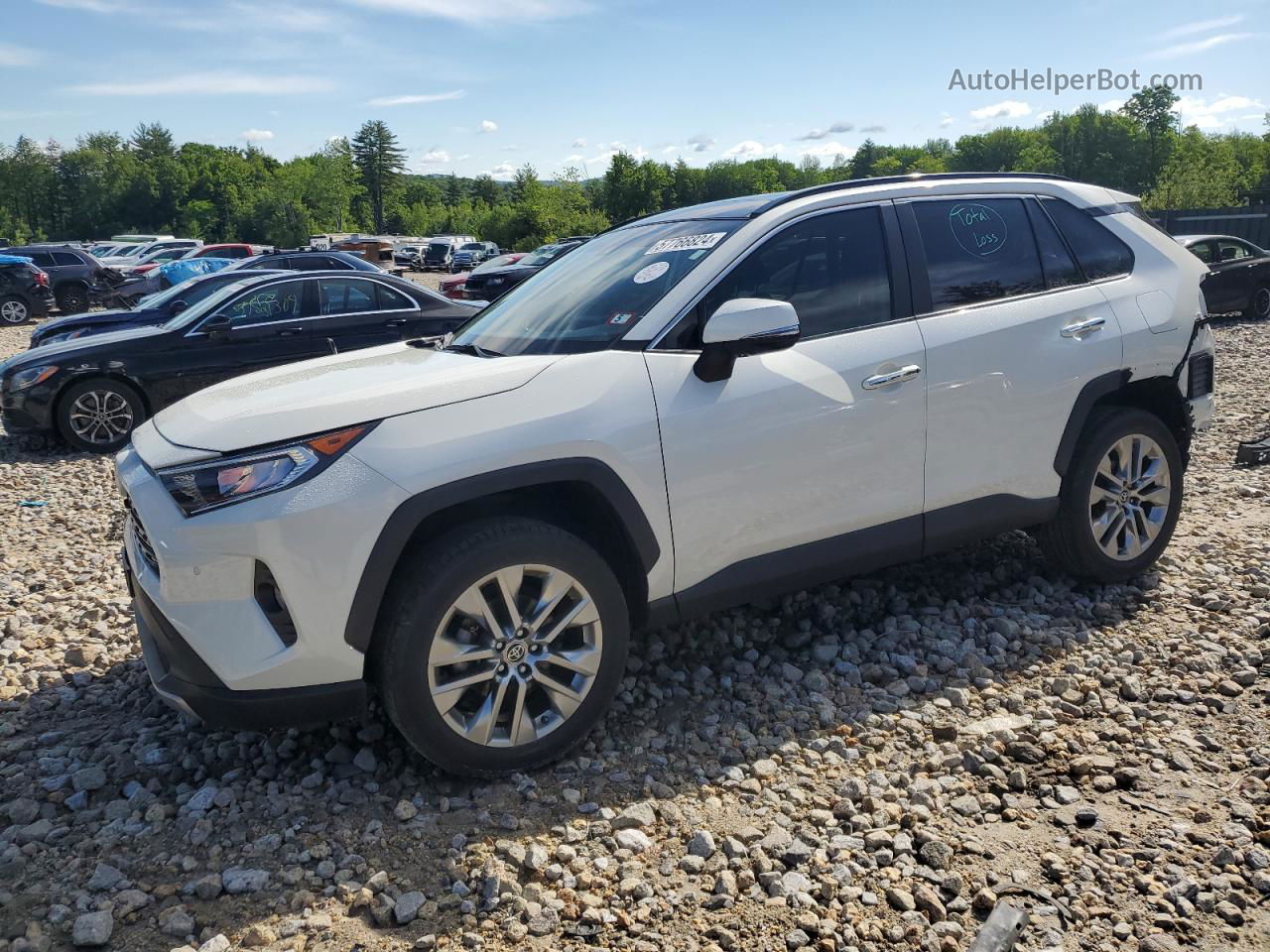 2020 Toyota Rav4 Limited White vin: JTMY1RFV7LD519759