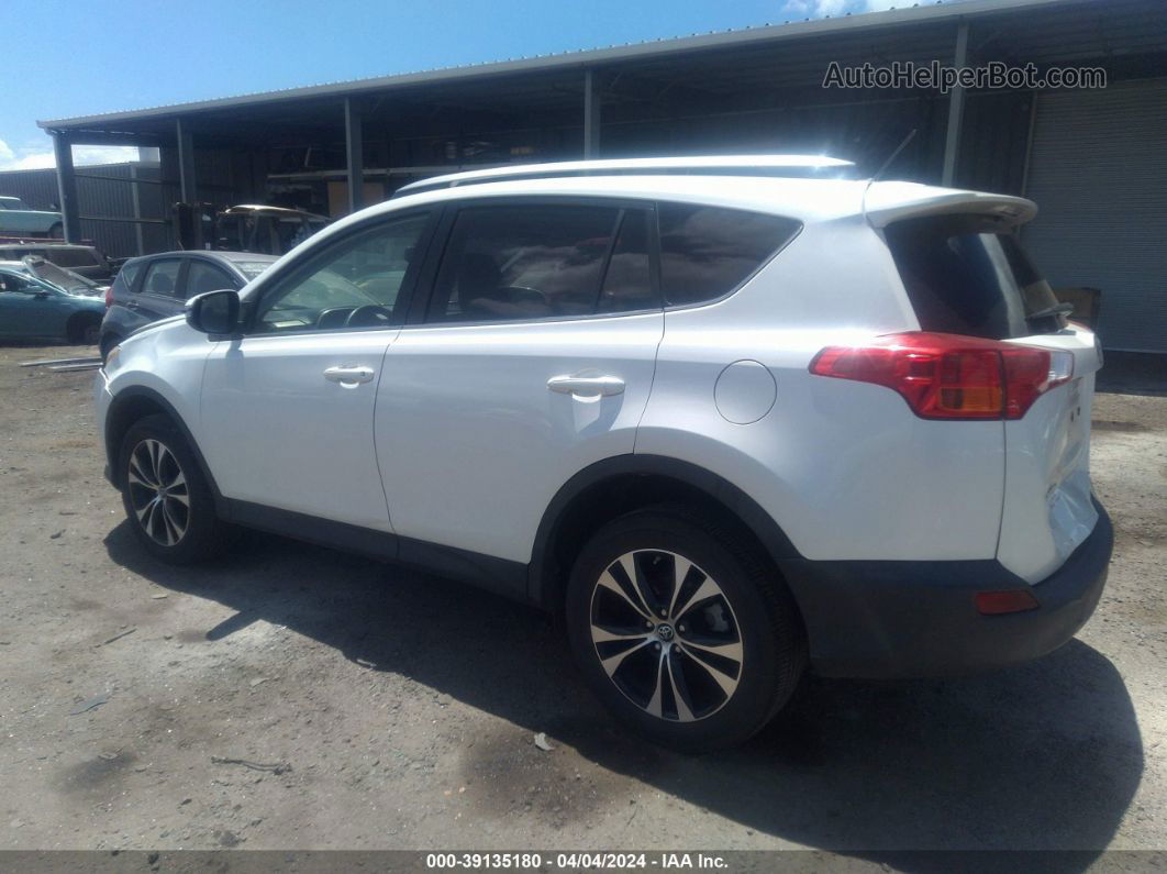 2015 Toyota Rav4 Limited White vin: JTMYFREV0FD073803