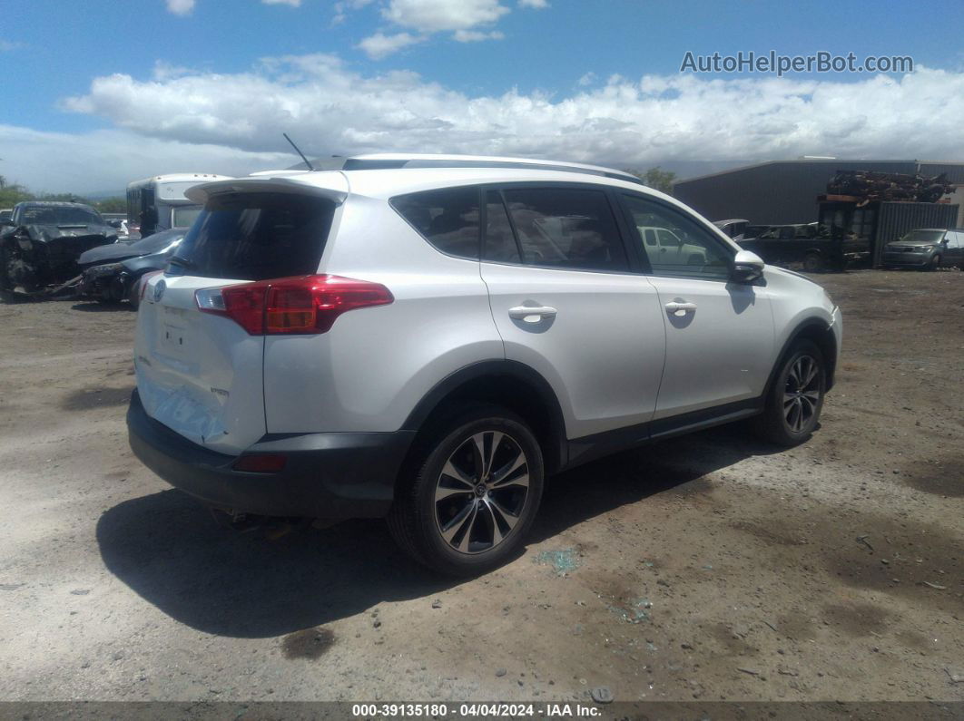 2015 Toyota Rav4 Limited White vin: JTMYFREV0FD073803