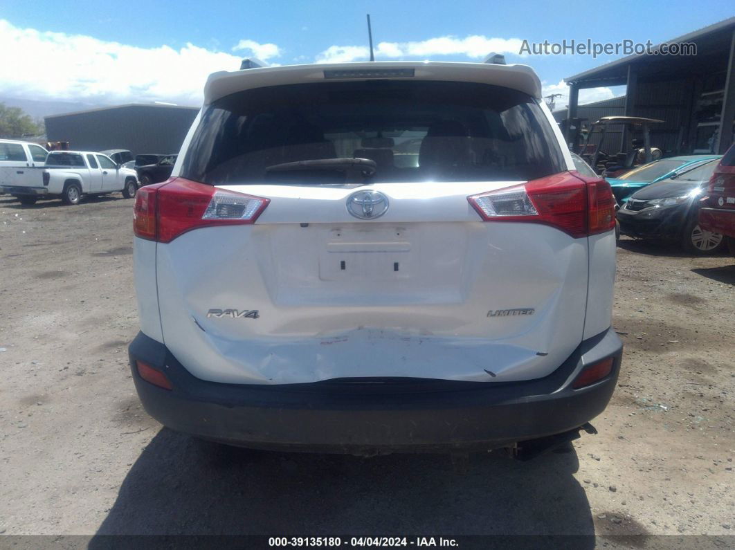 2015 Toyota Rav4 Limited White vin: JTMYFREV0FD073803