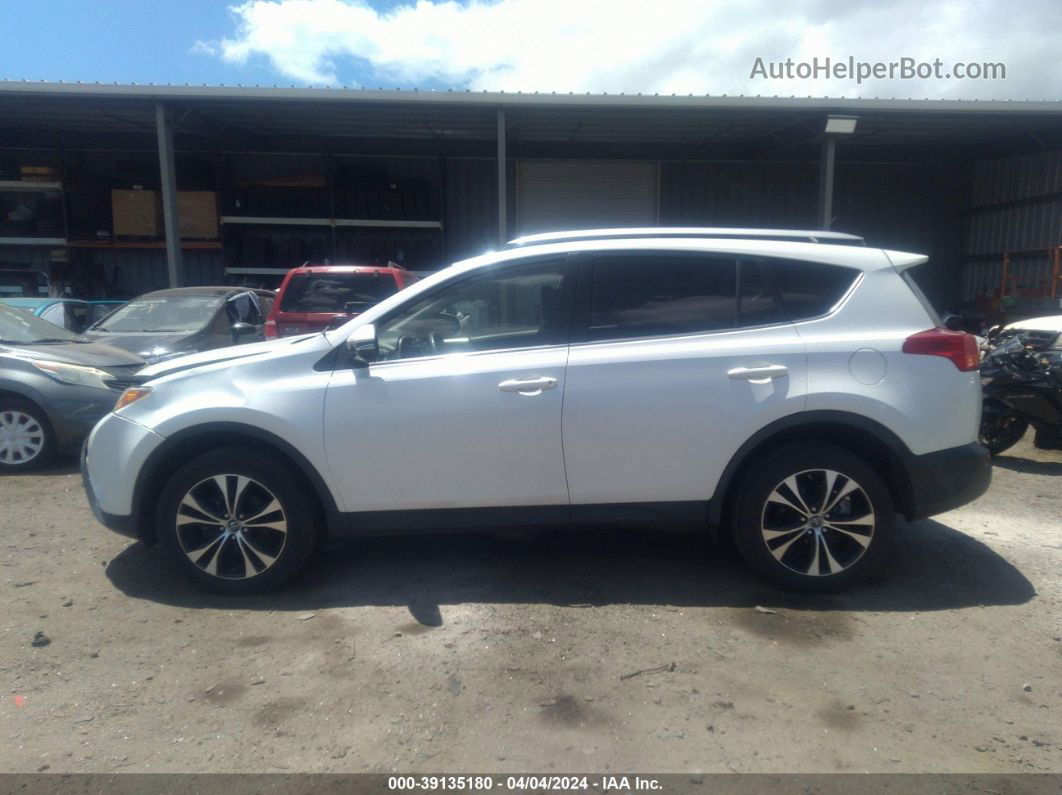 2015 Toyota Rav4 Limited White vin: JTMYFREV0FD073803