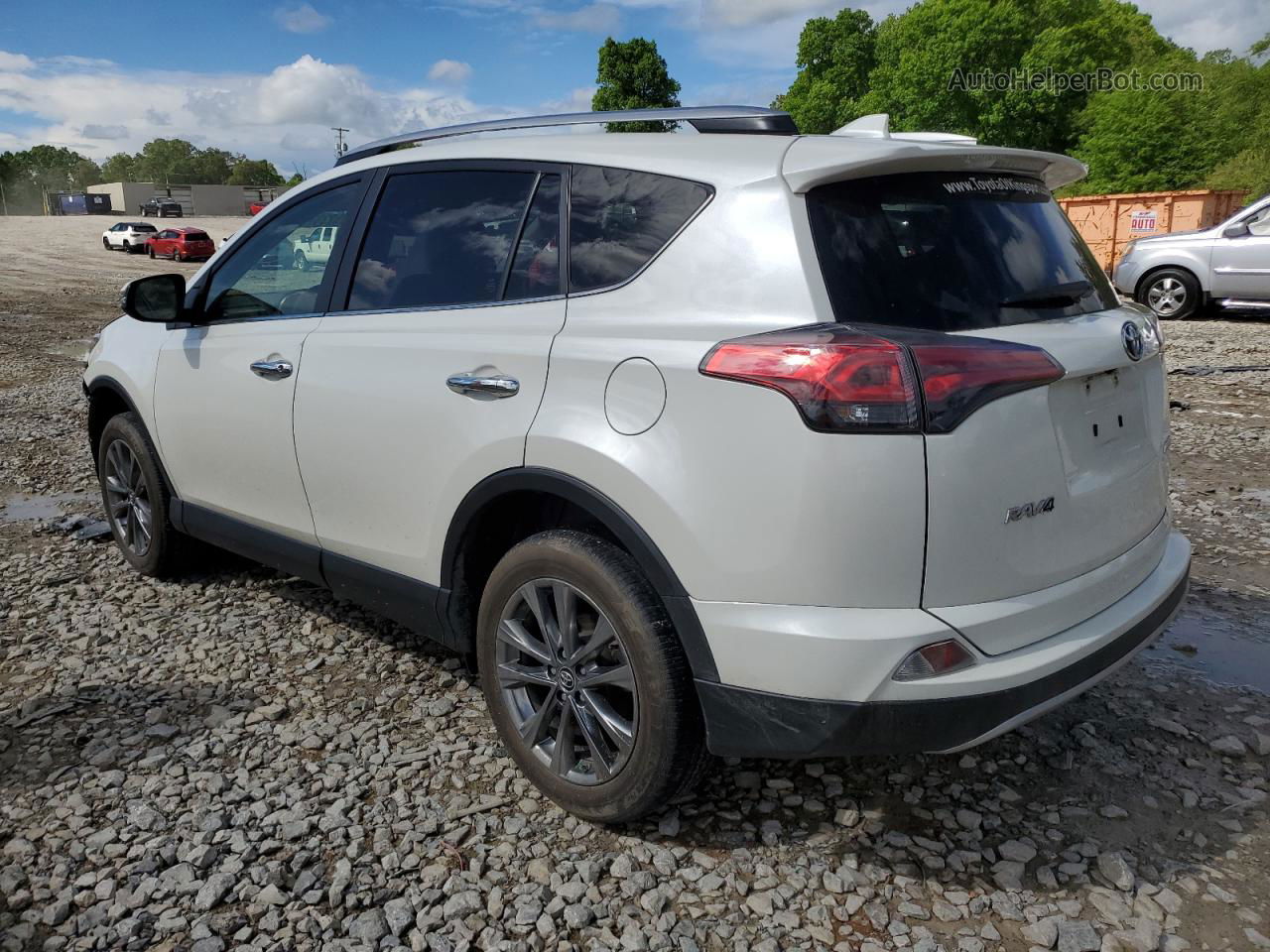 2018 Toyota Rav4 Limited White vin: JTMYFREV2JJ203669