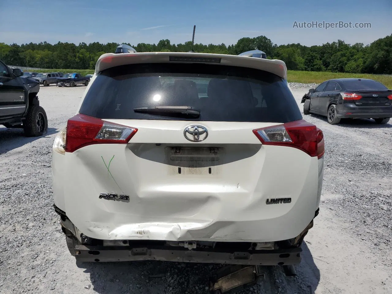 2015 Toyota Rav4 Limited White vin: JTMYFREV3FD071267