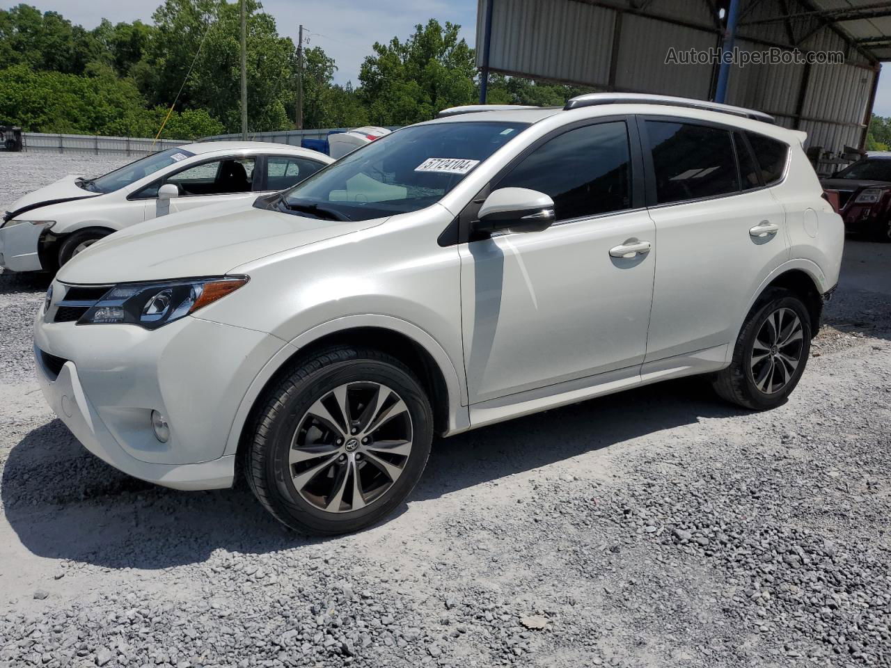 2015 Toyota Rav4 Limited White vin: JTMYFREV3FD071267