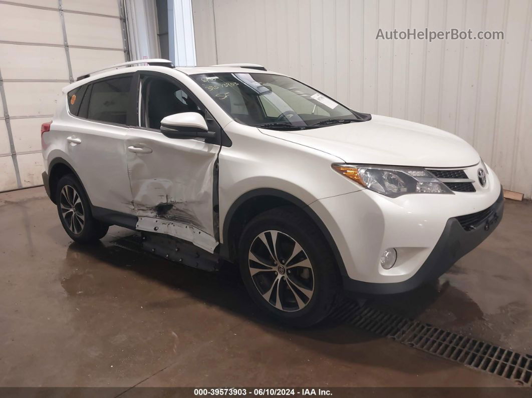 2015 Toyota Rav4 Limited White vin: JTMYFREV5FJ027837