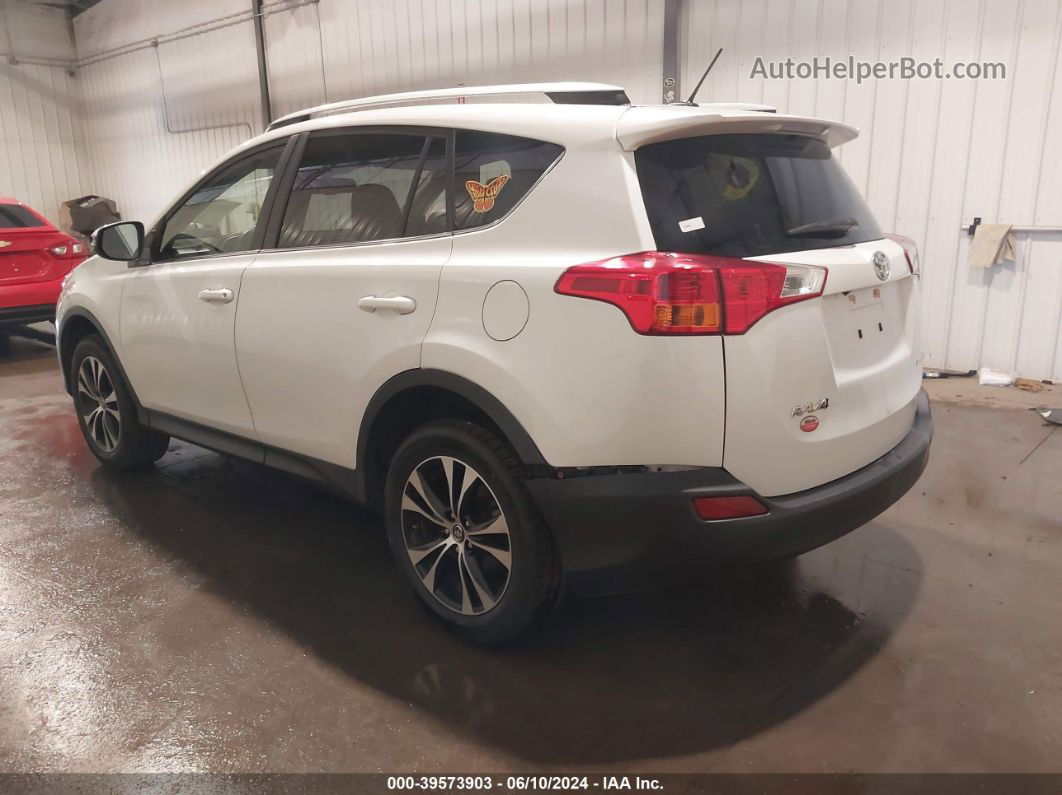 2015 Toyota Rav4 Limited White vin: JTMYFREV5FJ027837