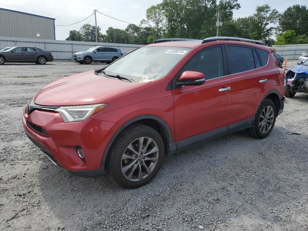 2017 Toyota Rav4 Limited Красный vin: JTMYFREV5HJ146247