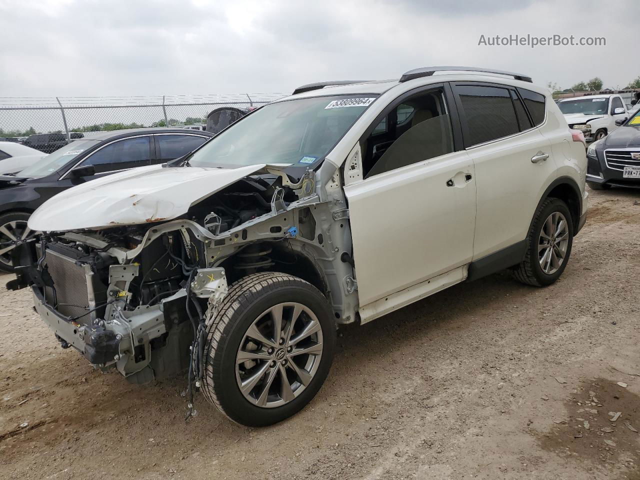 2017 Toyota Rav4 Limited White vin: JTMYFREV5HJ720880