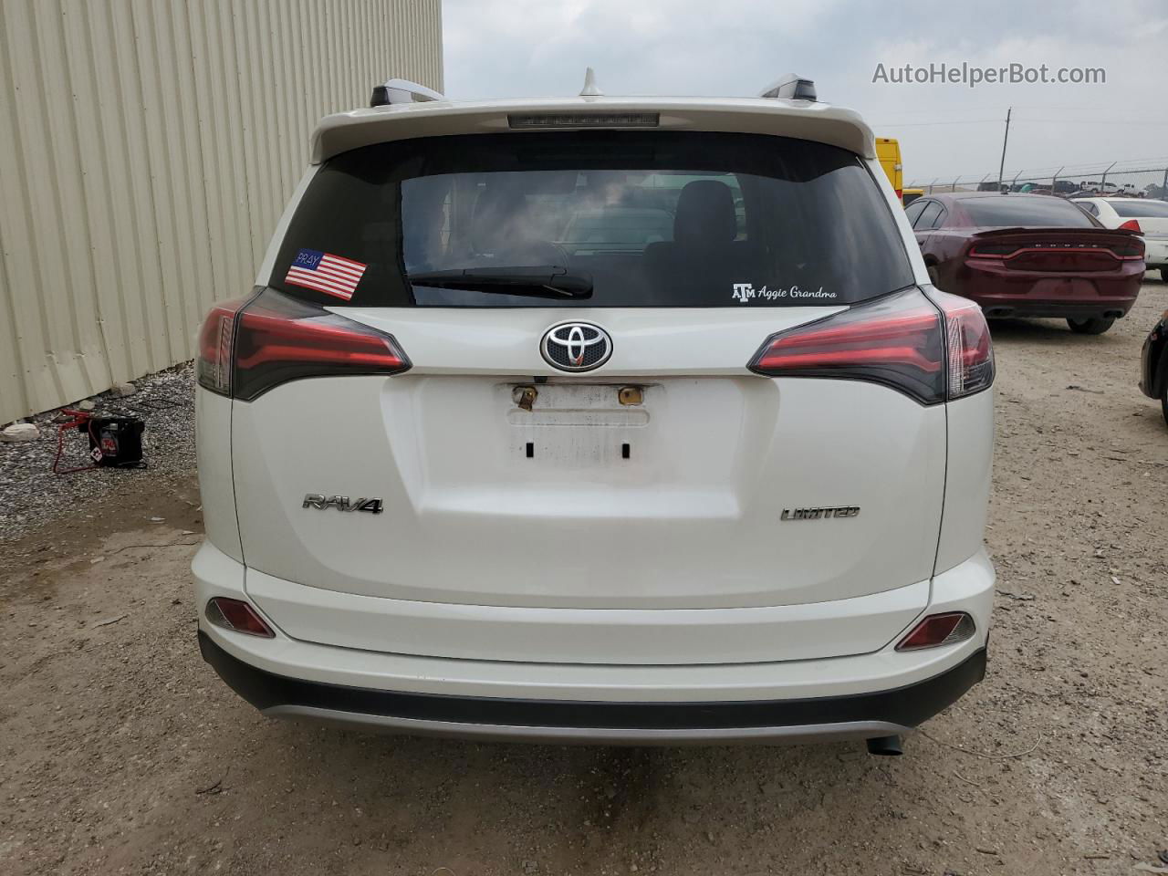 2017 Toyota Rav4 Limited White vin: JTMYFREV5HJ720880