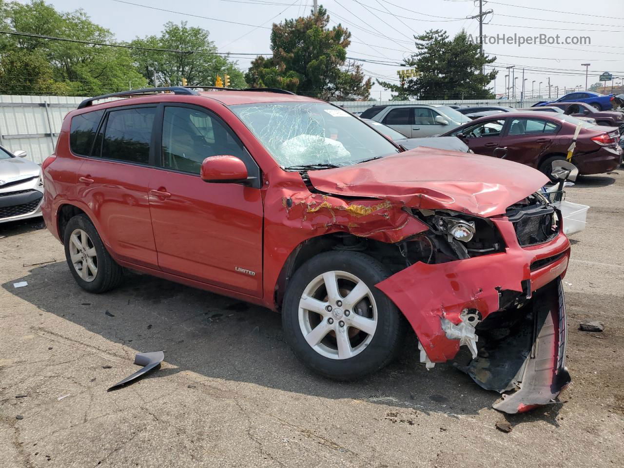 2007 Toyota Rav4 Limited Red vin: JTMZD31V876033150