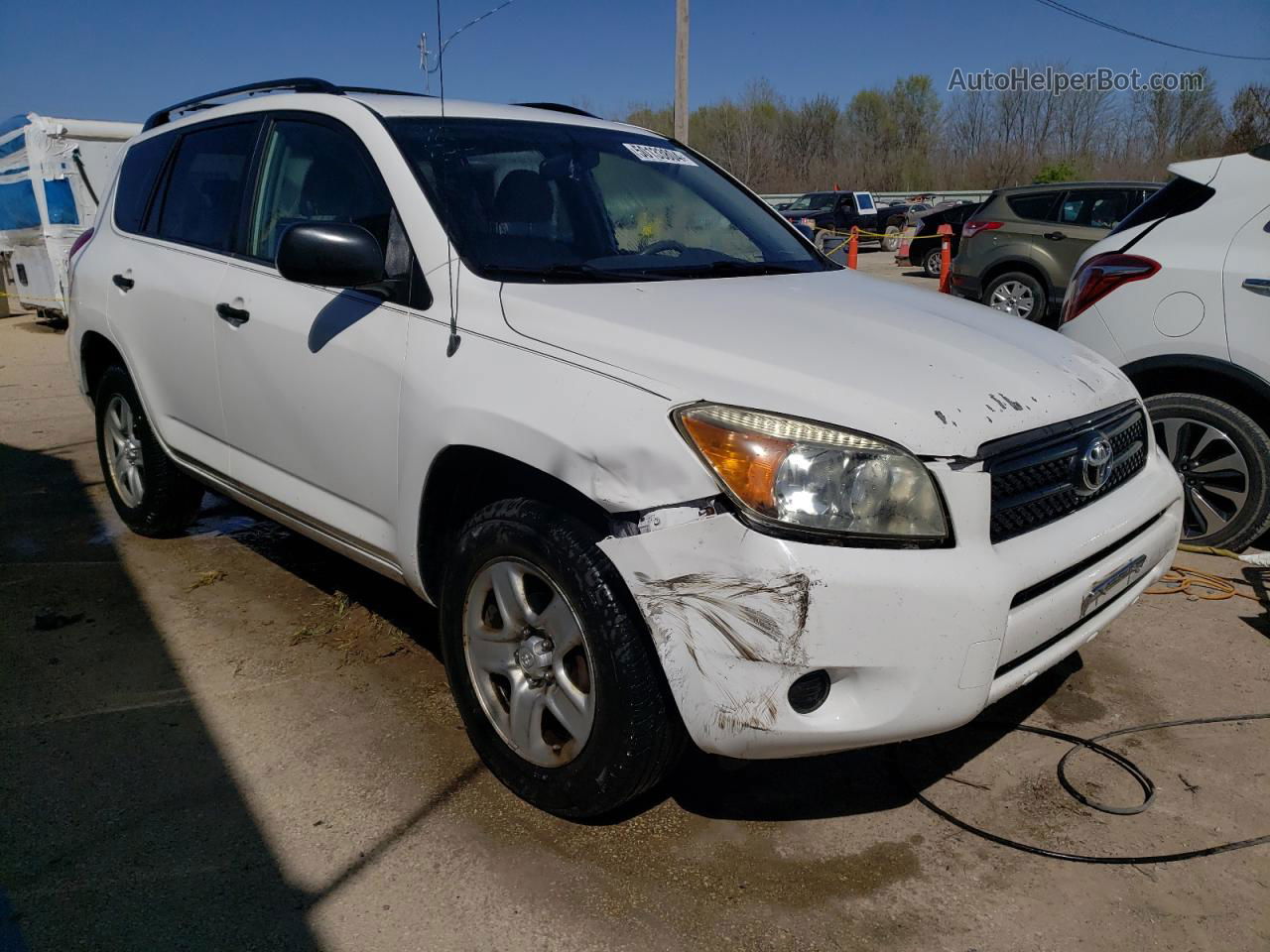 2007 Toyota Rav4  White vin: JTMZD33V275067247