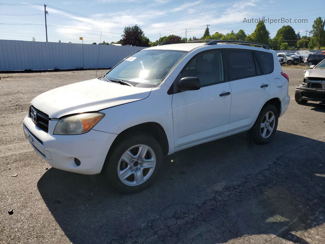 2007 Toyota Rav4  White vin: JTMZD33V576049318