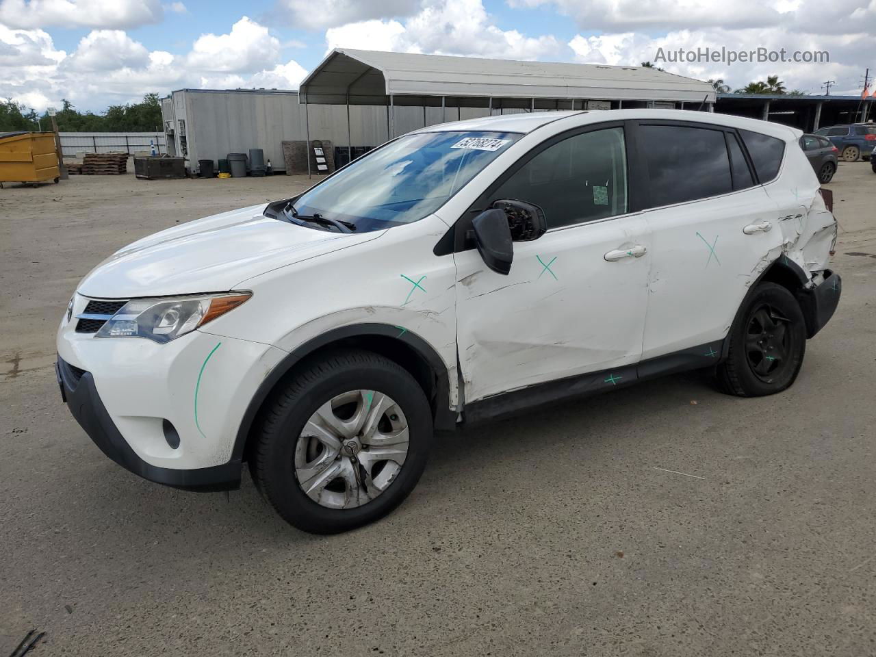 2015 Toyota Rav4 Le White vin: JTMZFREV2FJ025810