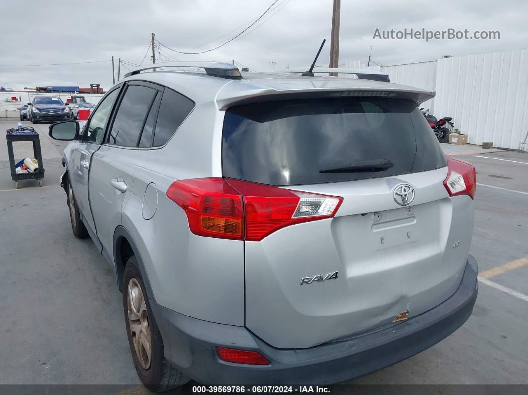 2015 Toyota Rav4 Le Silver vin: JTMZFREV3FJ050893