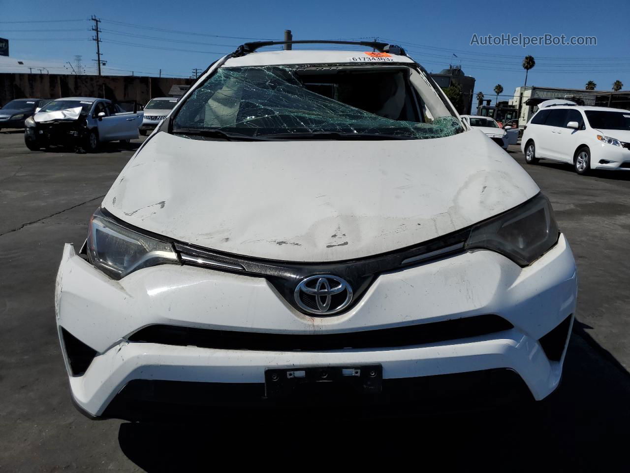 2016 Toyota Rav4 Le White vin: JTMZFREVXGJ099249