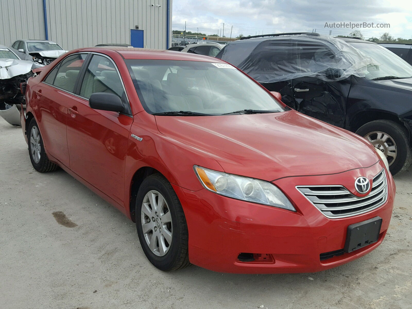 2007 Toyota Camry New Generation Hybrid Red vin: JTNBB46K273020063