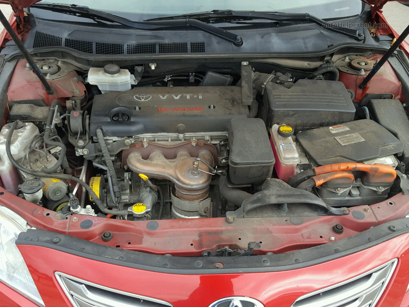 2007 Toyota Camry New Generation Hybrid Red vin: JTNBB46K273020063