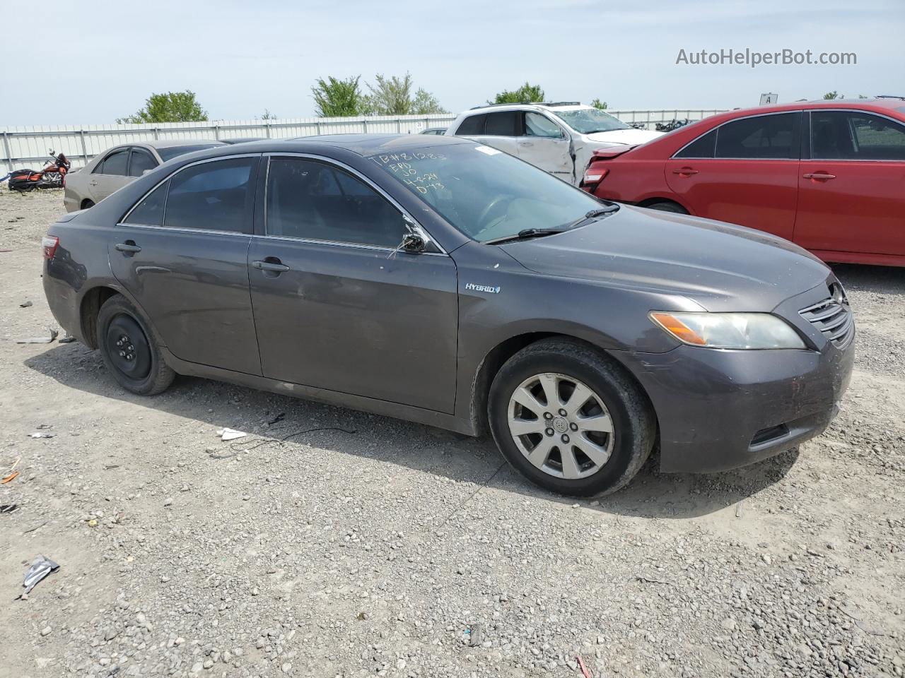 2007 Toyota Camry Hybrid Gray vin: JTNBB46K373038717