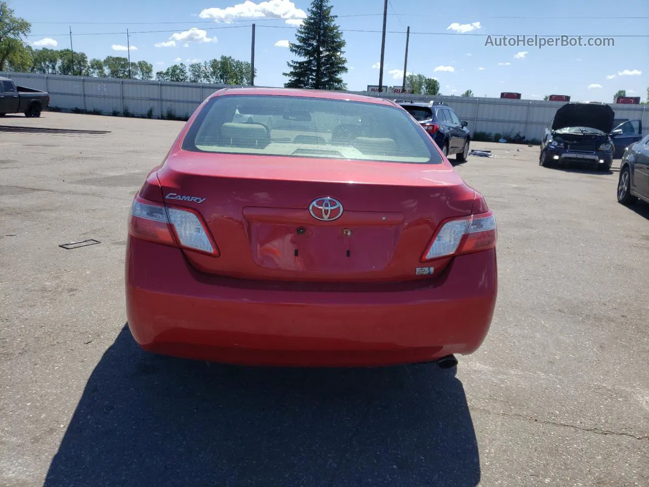 2007 Toyota Camry Hybrid Burgundy vin: JTNBB46K473032408