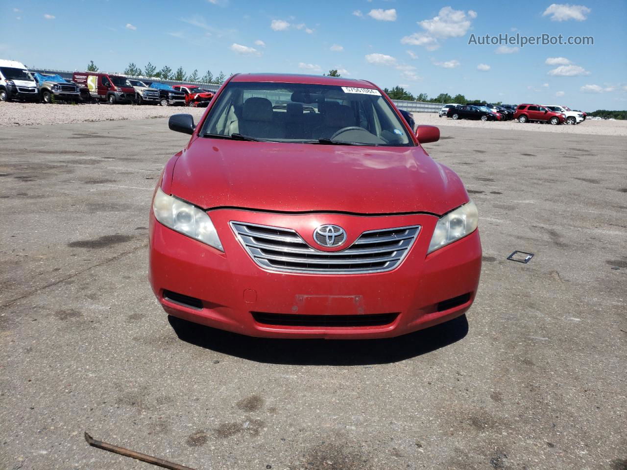 2007 Toyota Camry Hybrid Burgundy vin: JTNBB46K473032408