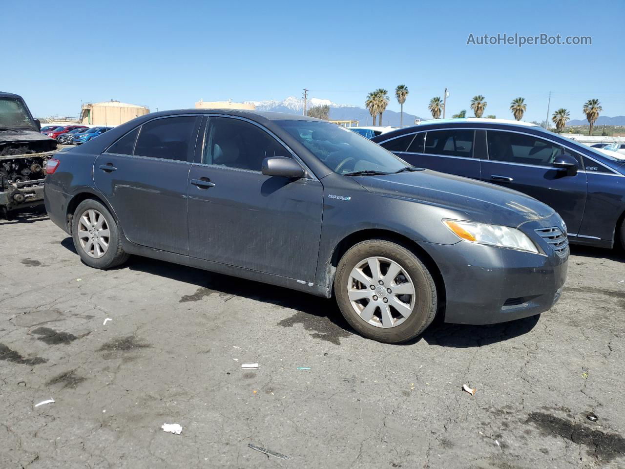 2007 Toyota Camry Hybrid Gray vin: JTNBB46K573030425