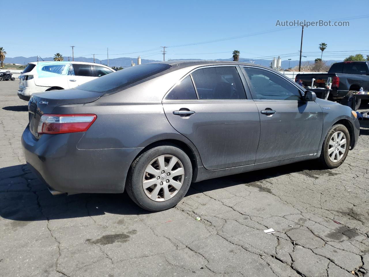 2007 Toyota Camry Hybrid Gray vin: JTNBB46K573030425