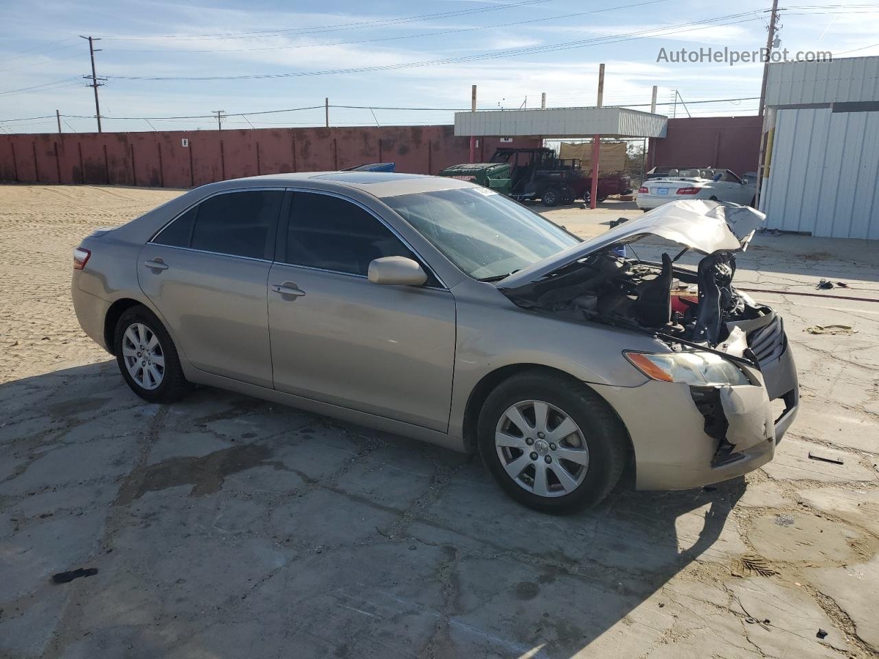 2007 Toyota Camry Hybrid Beige vin: JTNBB46K673026092