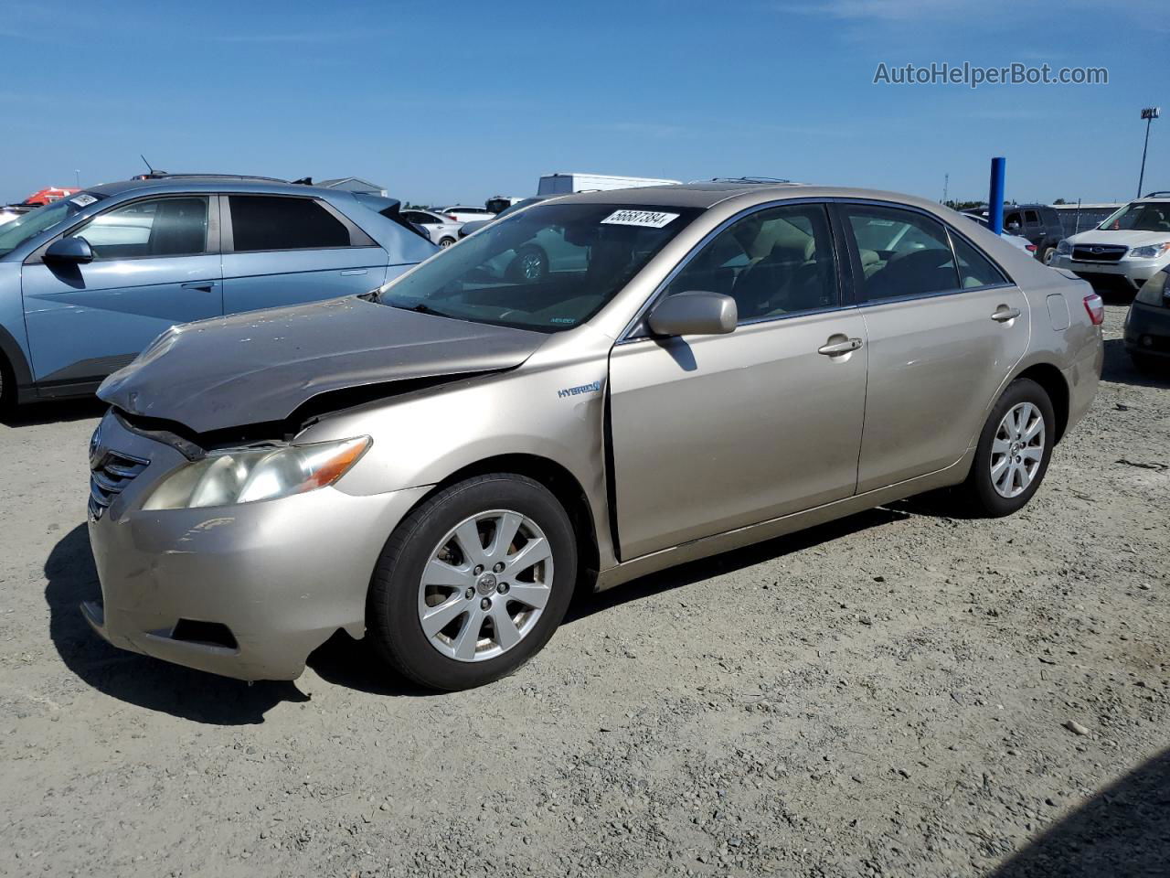 2007 Toyota Camry Hybrid Gold vin: JTNBB46K873005499