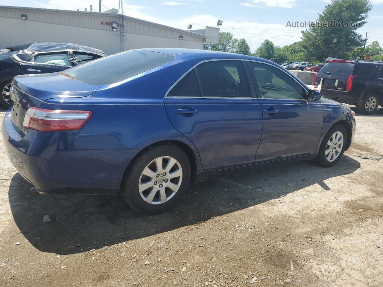 2007 Toyota Camry Hybrid Синий vin: JTNBB46KX73006668