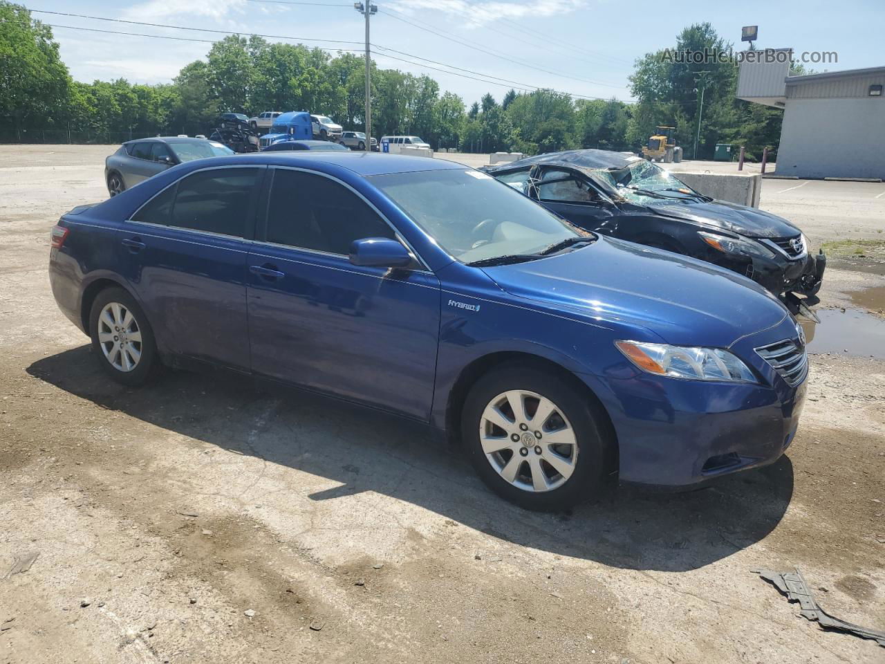 2007 Toyota Camry Hybrid Синий vin: JTNBB46KX73006668