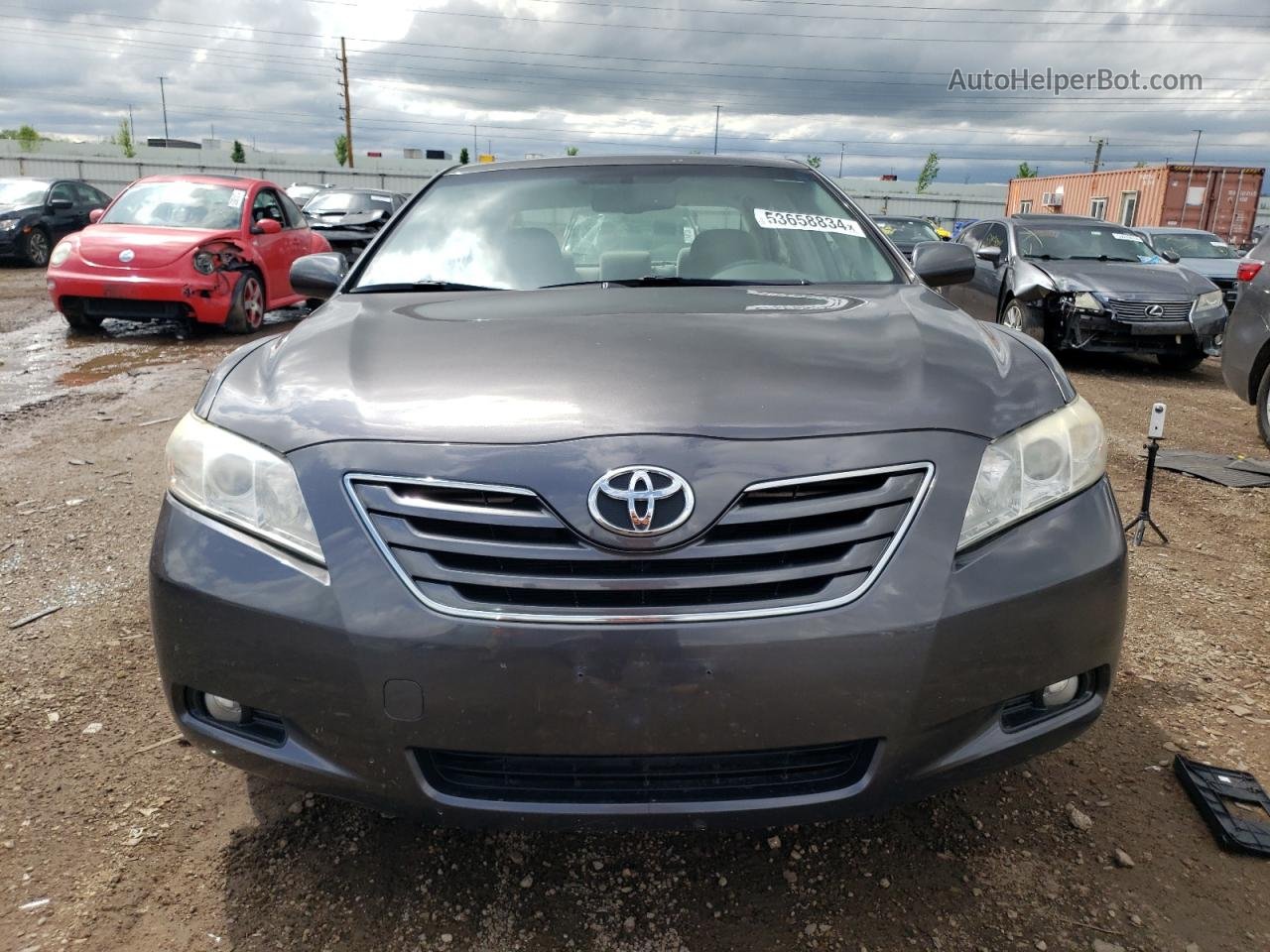 2007 Toyota Camry Ce Gray vin: JTNBE46K173072534