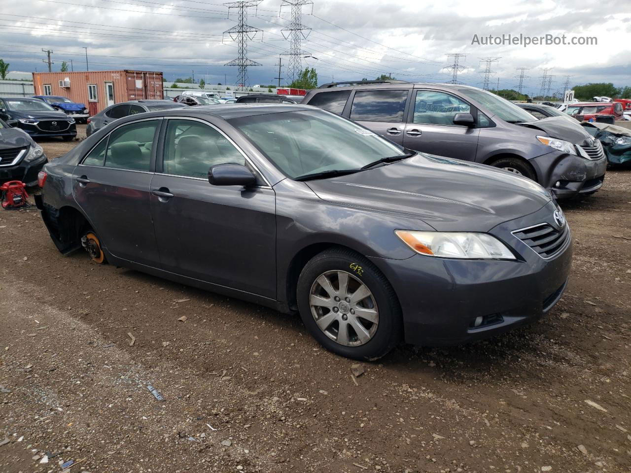 2007 Toyota Camry Ce Серый vin: JTNBE46K173072534