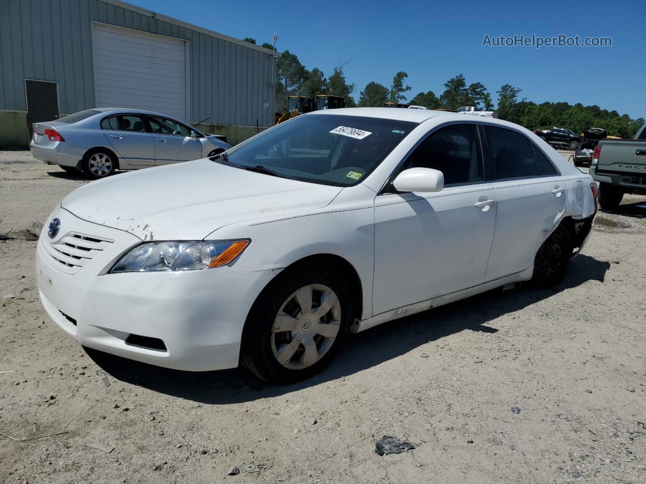 2007 Toyota Camry Ce White vin: JTNBE46K173081394