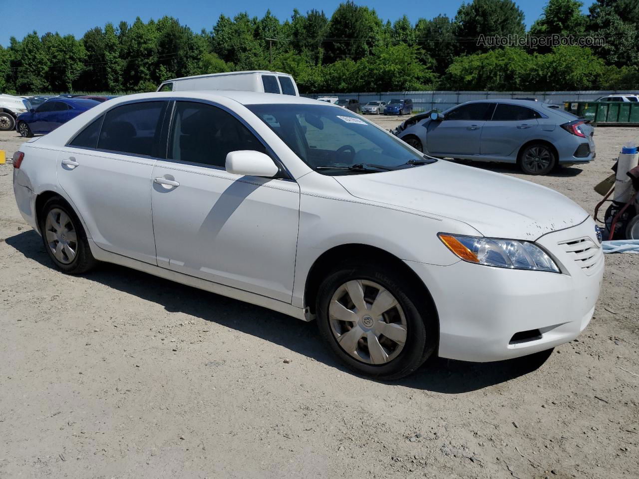 2007 Toyota Camry Ce White vin: JTNBE46K173081394