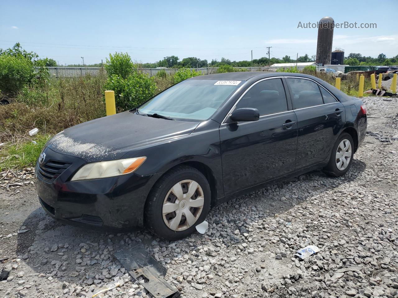 2007 Toyota Camry Ce Black vin: JTNBE46K673007212