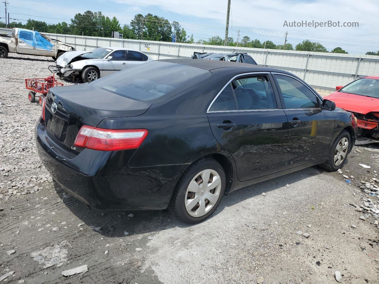 2007 Toyota Camry Ce Black vin: JTNBE46K673007212