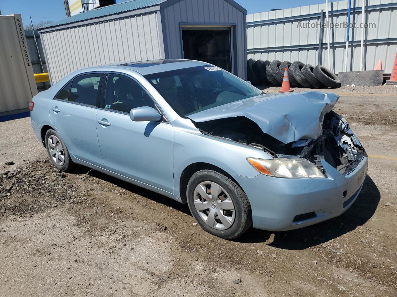 2007 Toyota Camry Ce Blue vin: JTNBE46K873033794