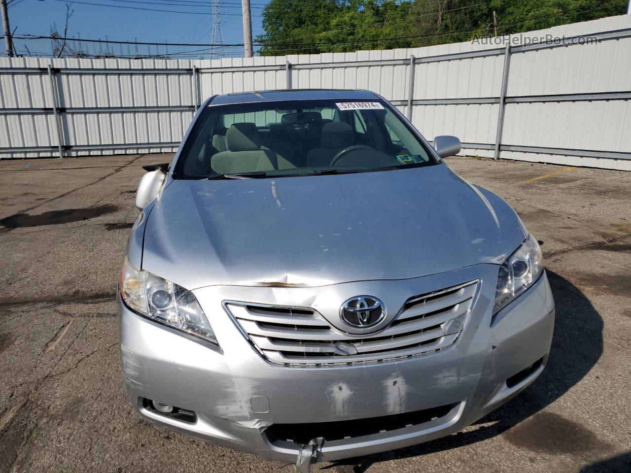 2007 Toyota Camry Ce Silver vin: JTNBE46K973018141