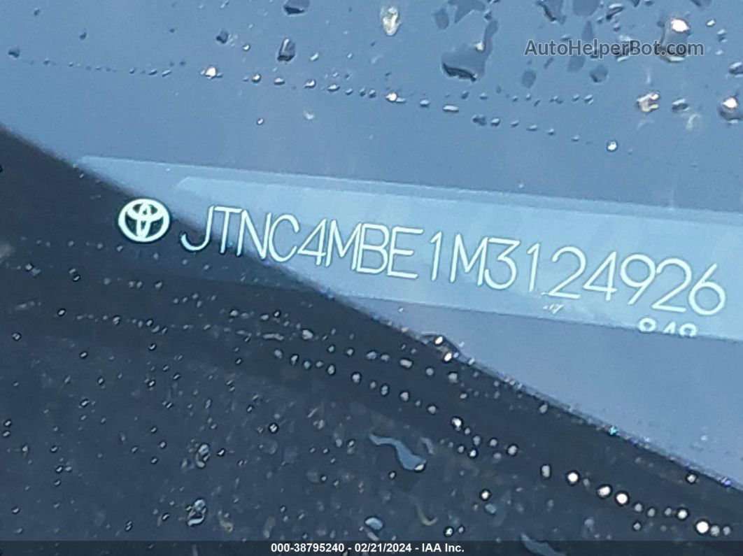2021 Toyota Corolla Xse Blue vin: JTNC4MBE1M3124926