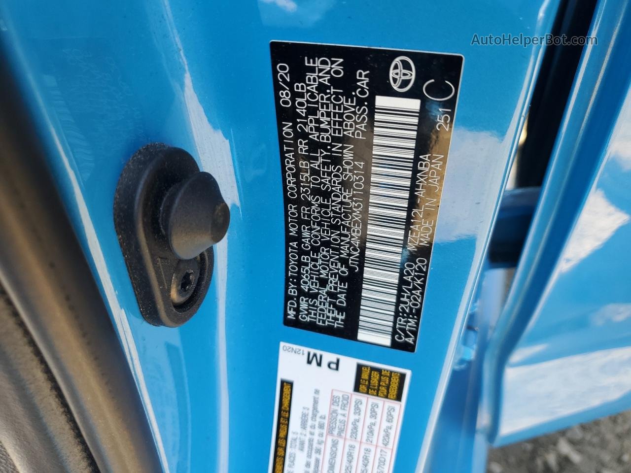 2021 Toyota Corolla Xse Blue vin: JTNC4MBEXM3110314