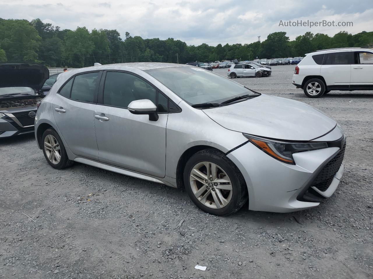 2020 Toyota Corolla Se Silver vin: JTND4RBE4L3091288