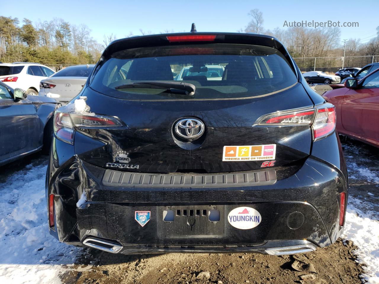 2020 Toyota Corolla Se Черный vin: JTND4RBE7L3082830