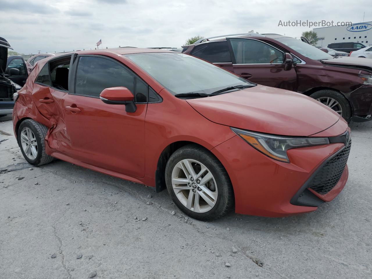 2019 Toyota Corolla Se Orange vin: JTNK4RBE0K3001057