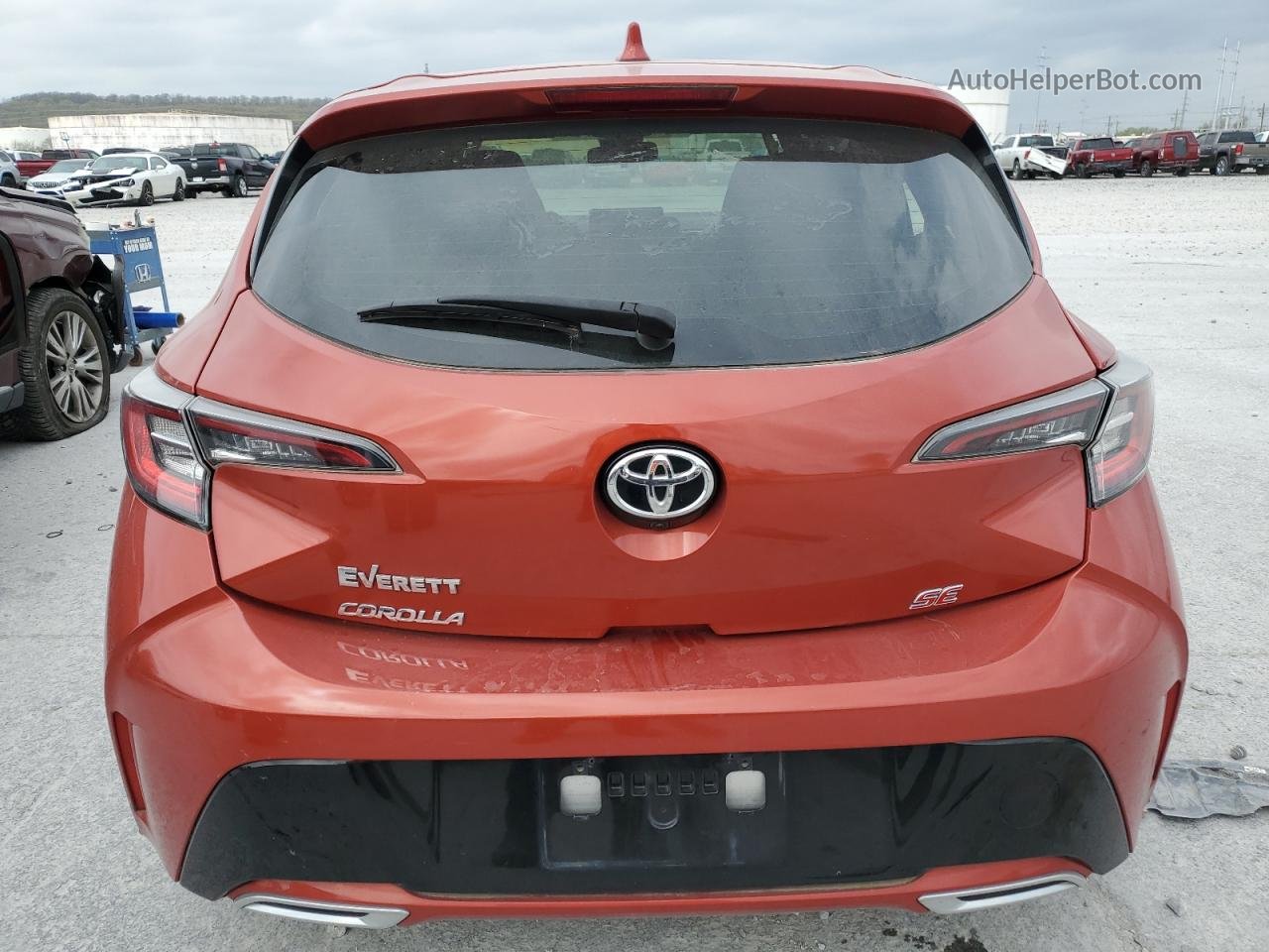 2019 Toyota Corolla Se Оранжевый vin: JTNK4RBE0K3001057