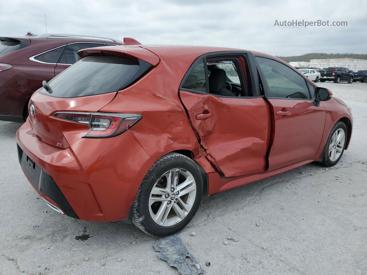 2019 Toyota Corolla Se Orange vin: JTNK4RBE0K3001057