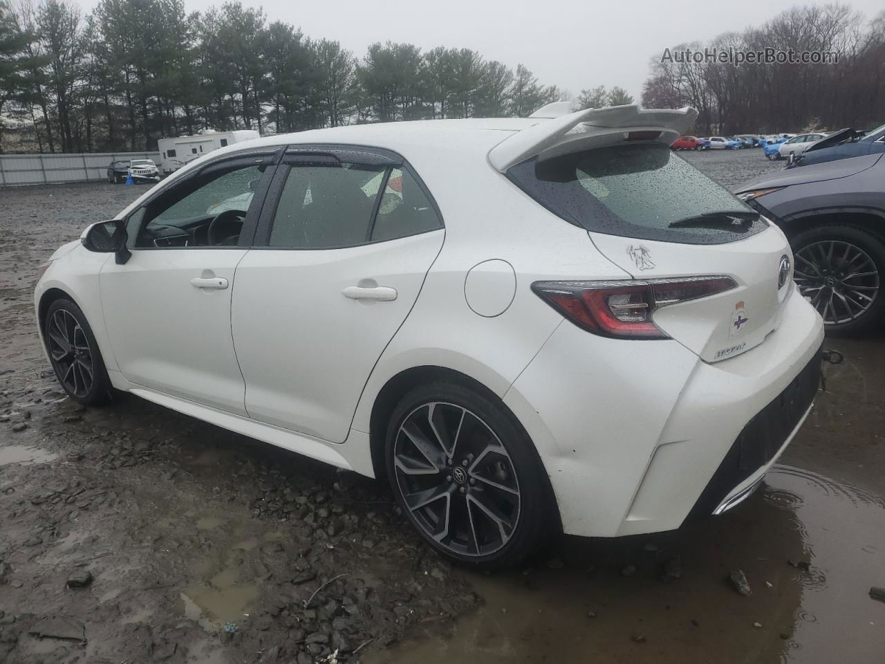 2019 Toyota Corolla Se White vin: JTNK4RBE0K3016108