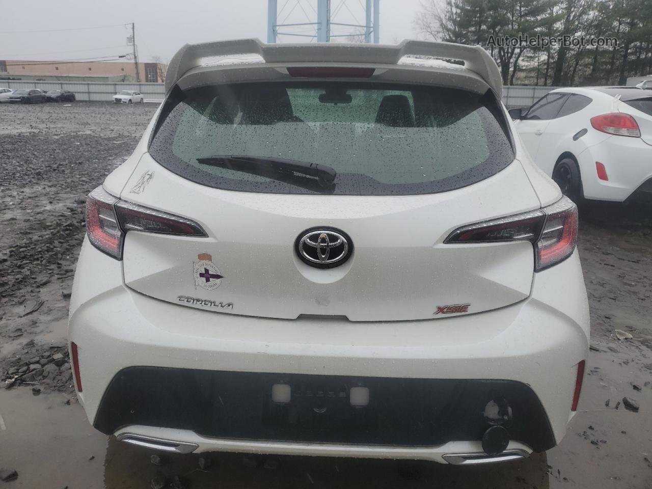 2019 Toyota Corolla Se White vin: JTNK4RBE0K3016108