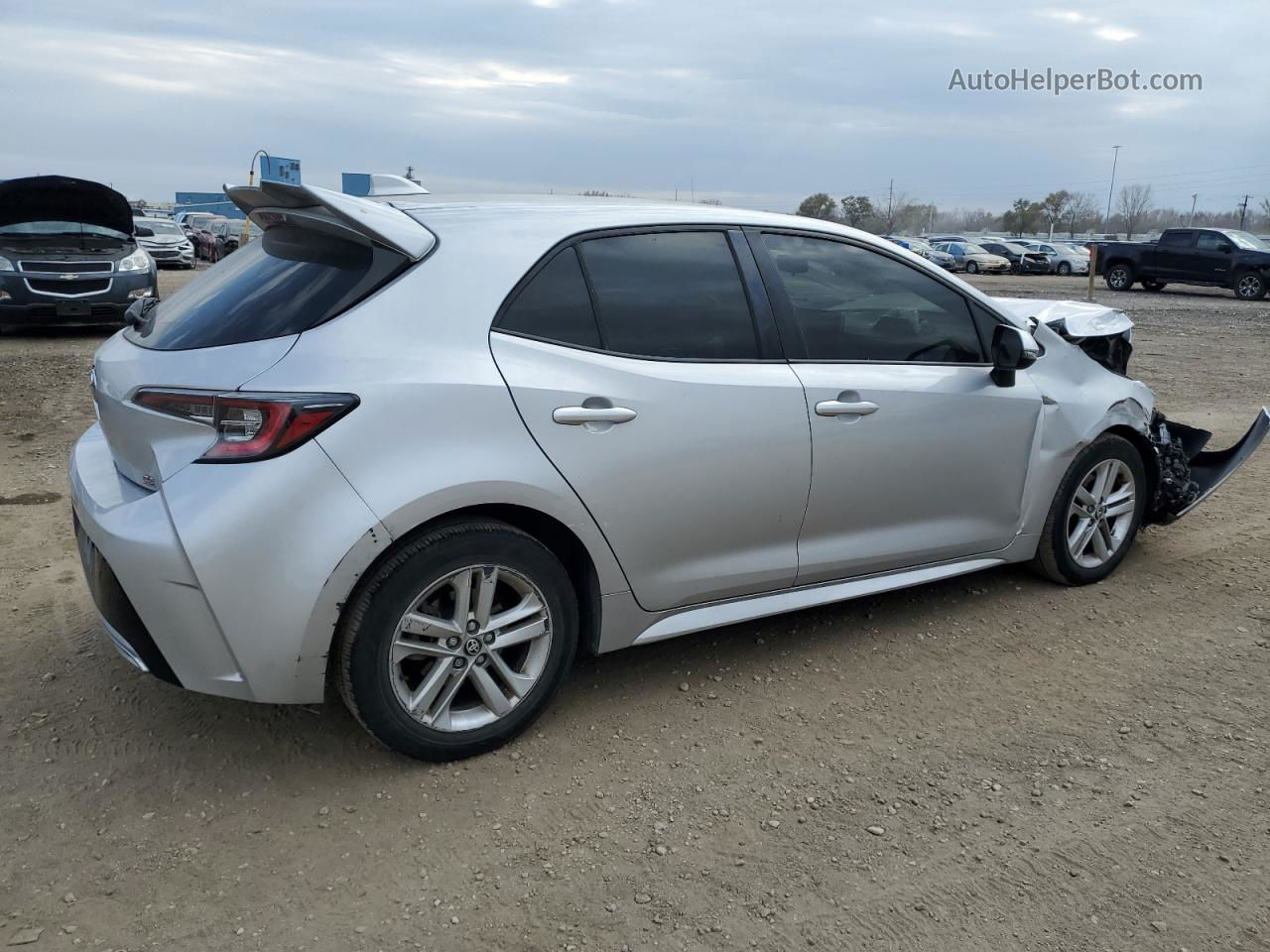 2019 Toyota Corolla Se Silver vin: JTNK4RBE0K3038223