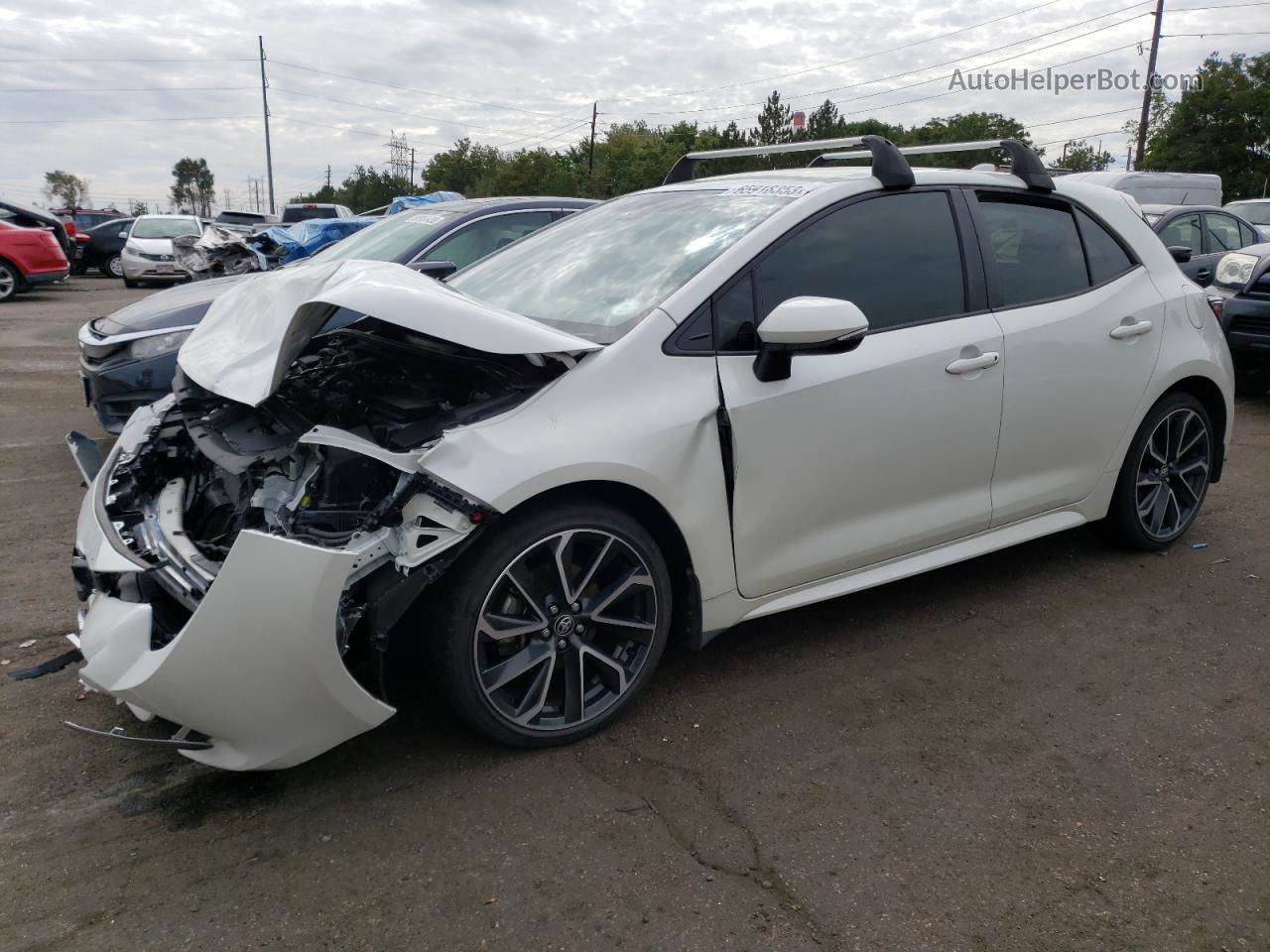 2019 Toyota Corolla Se White vin: JTNK4RBE0K3051294