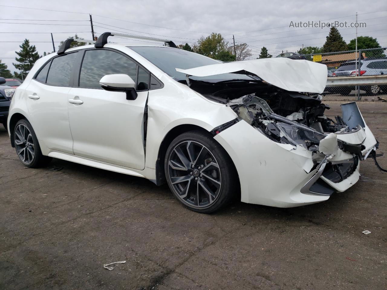 2019 Toyota Corolla Se White vin: JTNK4RBE0K3051294